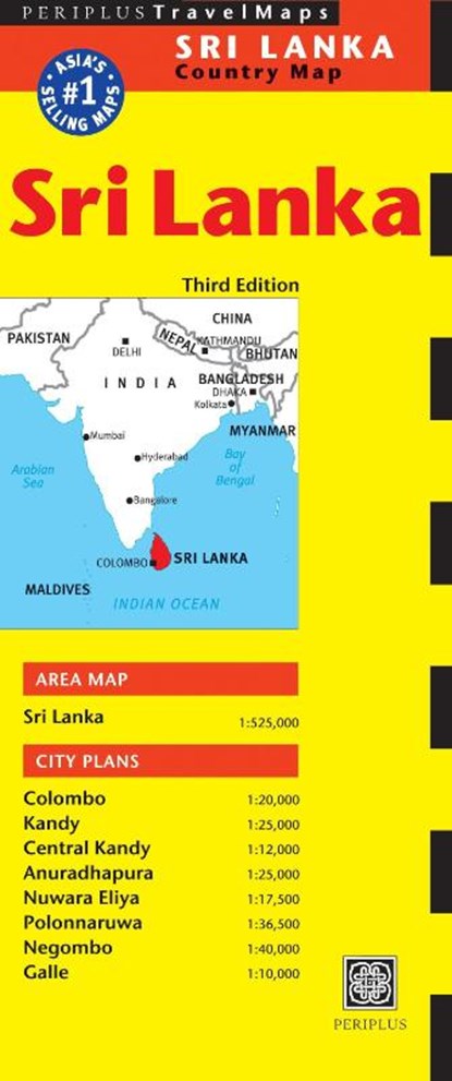 Sri Lanka Travel Map Third Edition, Periplus Editors - Gebonden - 9780794606039