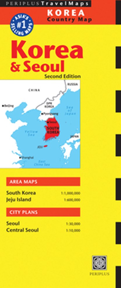 Korea & Seoul Travel Map Second Edition, Periplus Editors - Gebonden - 9780794606206