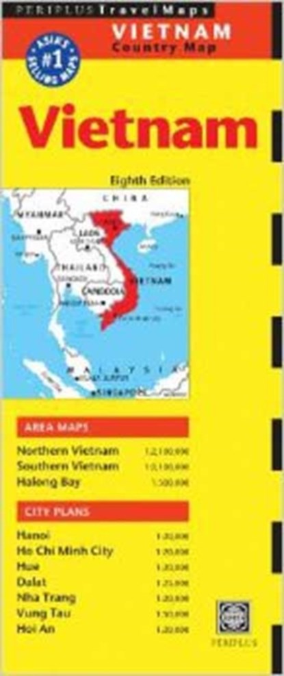 Vietnam Travel Map Eighth Edition, Periplus Editions - Gebonden - 9780794607494