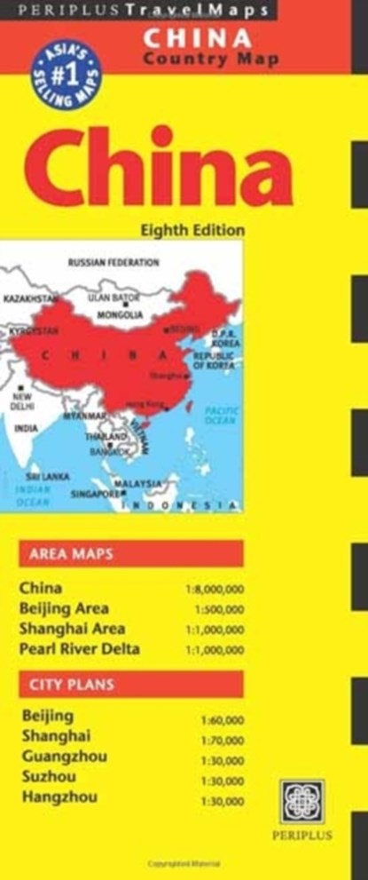 China Travel Map Eighth Edition, Periplus Editors - Gebonden Paperback - 9780794607715