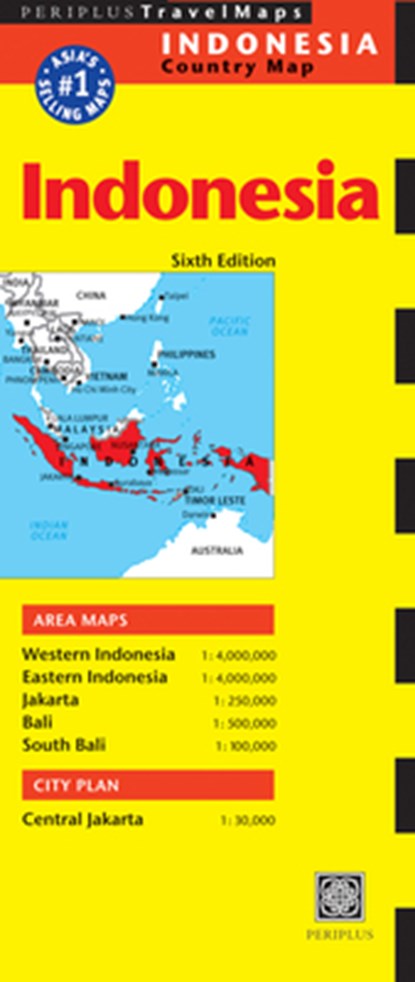 Indonesia Travel Map Sixth Edition, Periplus Editions - Gebonden - 9780794608330
