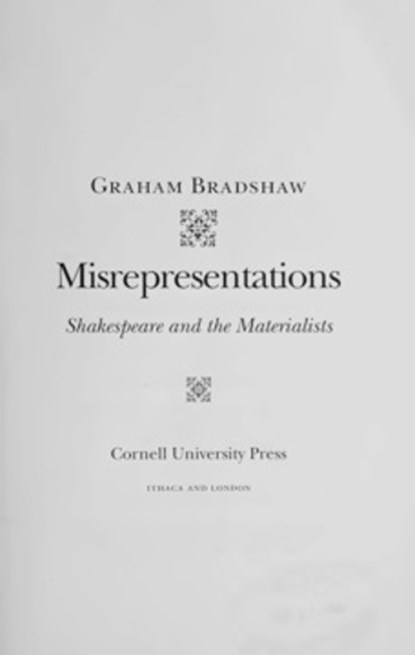 Misrepresentations, Graham Bradshaw - Gebonden - 9780801428906