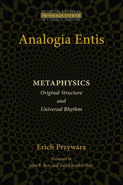 Analogia Entis, Erich Przywara - Paperback - 9780802868596