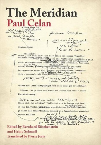 The Meridian, Paul Celan - Paperback - 9780804739528