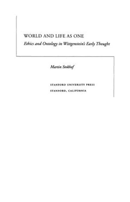 World and Life as One, Martin Stokhof - Ebook - 9780804779845