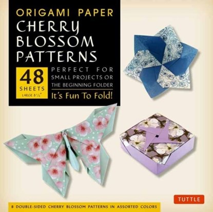 Origami Paper- Cherry Blossom Patterns Large 8 1/4" 48 sh, . Tuttle Studio - Gebonden - 9780804844840