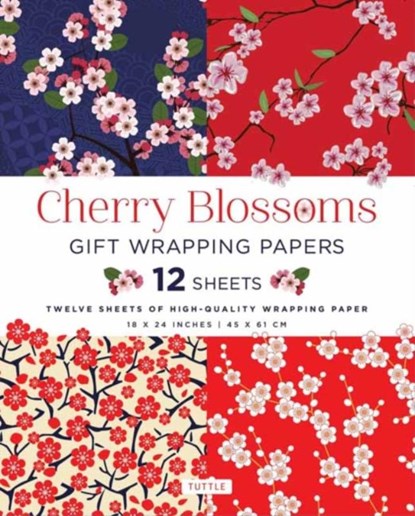 Cherry Blossoms Gift Wrapping Papers - 12 Sheets, Tuttle Studio - Paperback - 9780804849579