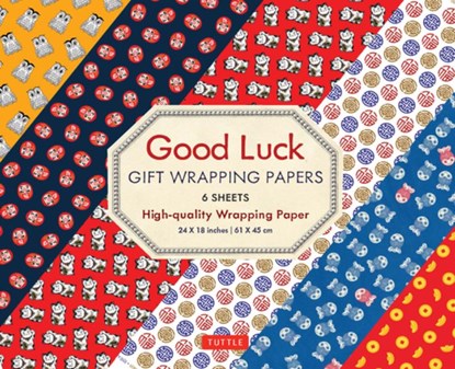 Good Luck Gift Wrapping Papers - 6 Sheets, Tuttle Publishing - Paperback - 9780804851152