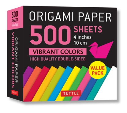 Origami Paper 500 sheets Vibrant Colors 4 (10 cm), Tuttle Publishing - Losbladig Paperback - 9780804851572