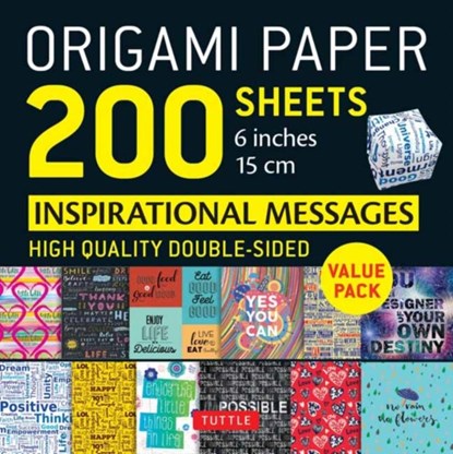 Origami Paper 200 sheets Inspirational Messages 6" (15 cm), Tuttle Studio - Gebonden - 9780804852067