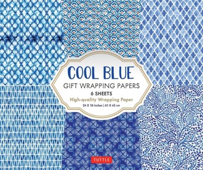 Cool Blue Gift Wrapping Papers - 6 sheets, Tuttle Studio - Paperback - 9780804852210