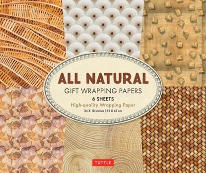 All Natural Gift Wrapping Papers 6 sheets, Tuttle Studio - Paperback - 9780804852227