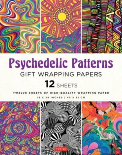 Psychedelic Patterns Gift Wrapping Papers - 12 sheets, Tuttle Studio - Paperback - 9780804854818