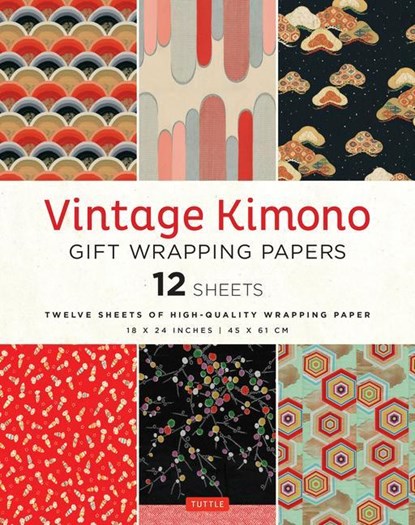 Vintage Kimono Gift Wrapping Papers - 12 sheets, Tuttle Studio - Paperback - 9780804856843