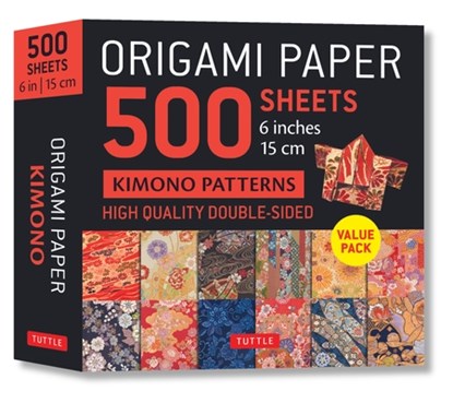 Origami Paper 500 sheets Kimono Flowers 6" (15 cm), Tuttle Studio - Gebonden - 9780804857017