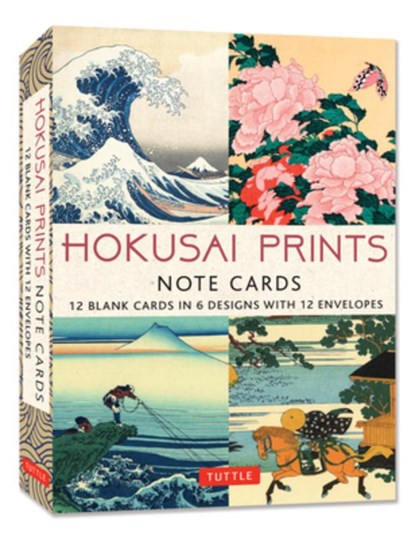 Hokusai Prints Note Cards - 12 Cards: 12 Blank Cards in 6 Lovely Prints (2 Each) with 12 Patterned Envelopes in a Keepsake Box, Katsushika Hokusai - Gebonden - 9780804858069
