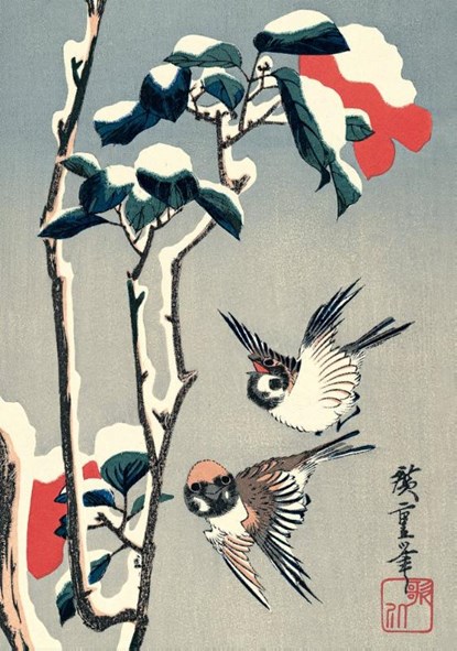 Journal Sparrows and Camellia in Snow by Hiroshige, Lined PB, Tuttle Studio - Paperback - 9780804859110