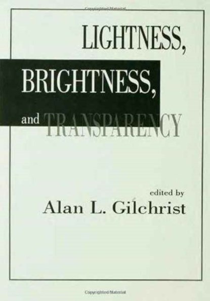 Lightness, Brightness and Transparency, Alan L. Gilchrist - Gebonden - 9780805808001