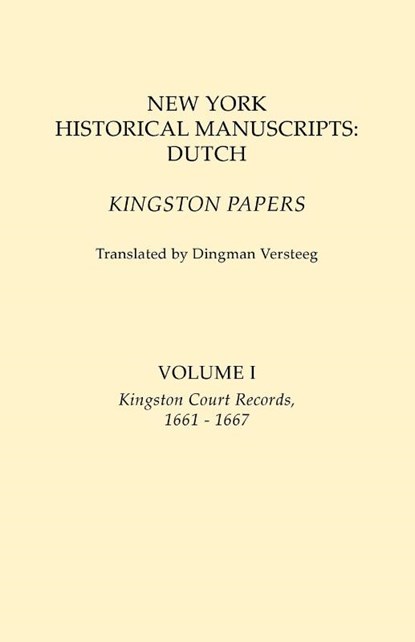New York Historical Manuscripts, niet bekend - Paperback - 9780806348513