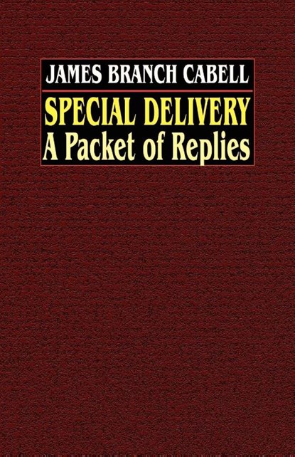 Special Delivery, James Branch Cabell - Paperback - 9780809533534