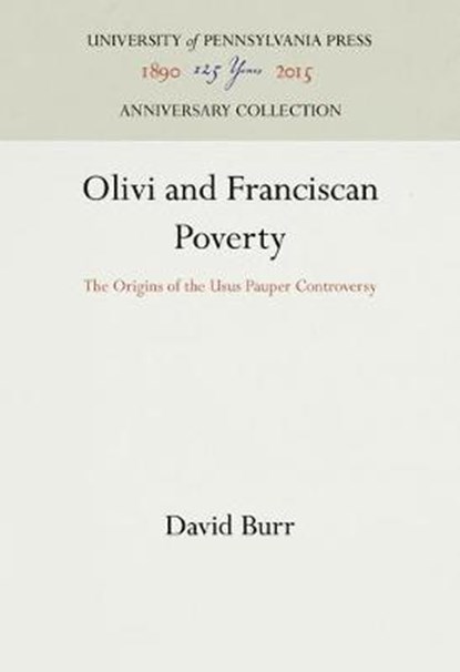 Olivi and Franciscan Poverty, BURR,  David - Gebonden - 9780812281514