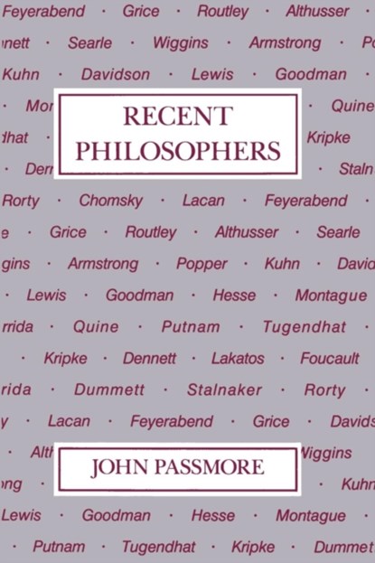 Recent Philosophers, Aileen E. Passmore - Paperback - 9780812691429