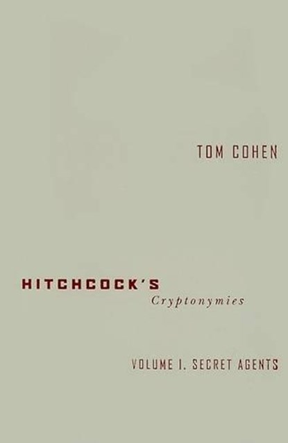 Hitchcock's Cryptonymies v1, Tom Cohen - Gebonden - 9780816642052