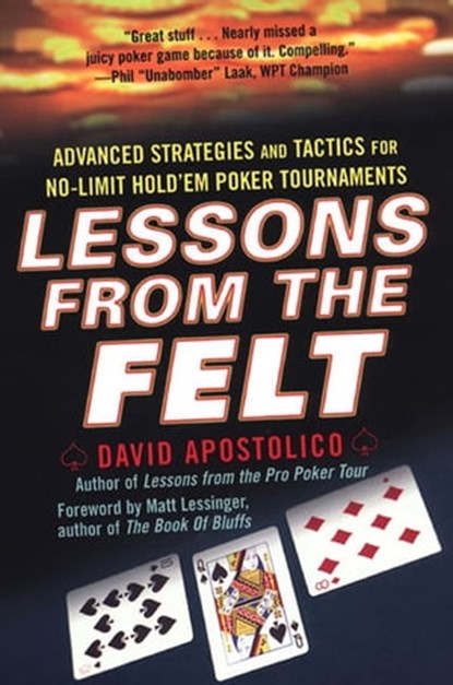 Lessons From The Felt: Advanced Strategies And Tactics For No-limit Hold'em Tournaments, David Apostolico - Ebook - 9780818407369