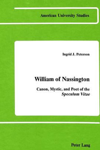 William of Nassington, Ingrid J Peterson - Gebonden - 9780820403229