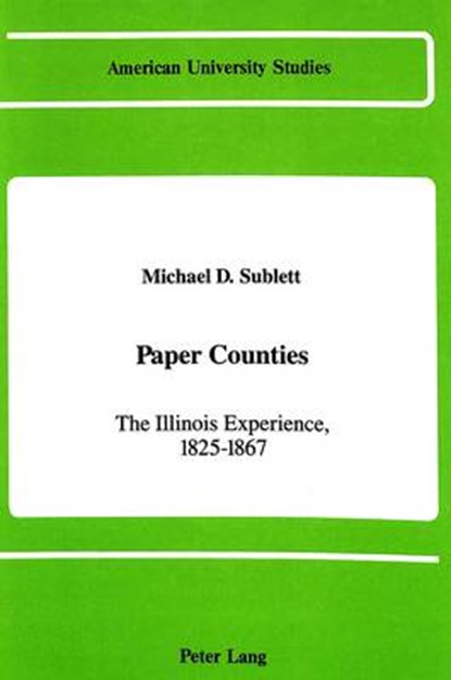 Paper Counties, Michael D. Sublett - Gebonden - 9780820412498