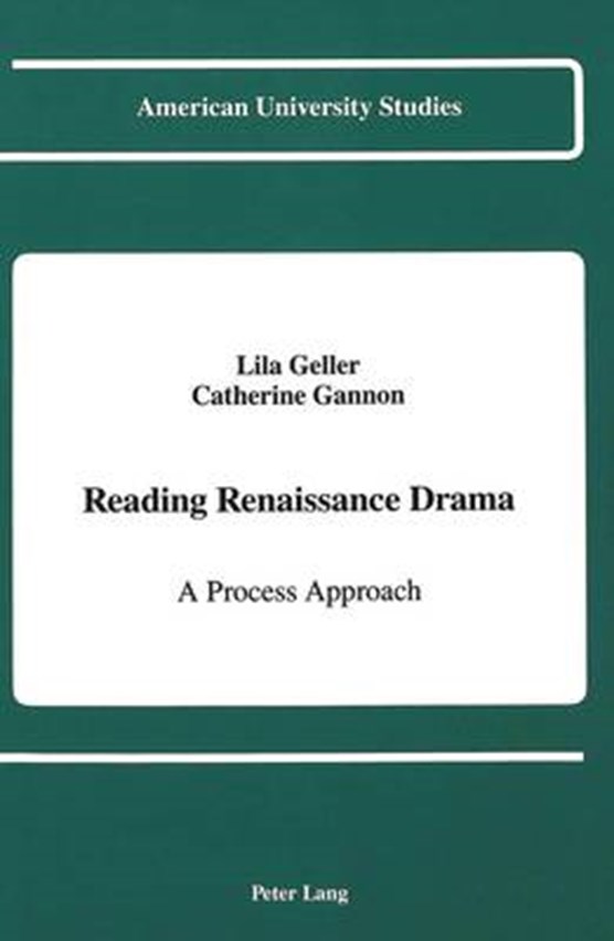 Reading Renaissance Drama