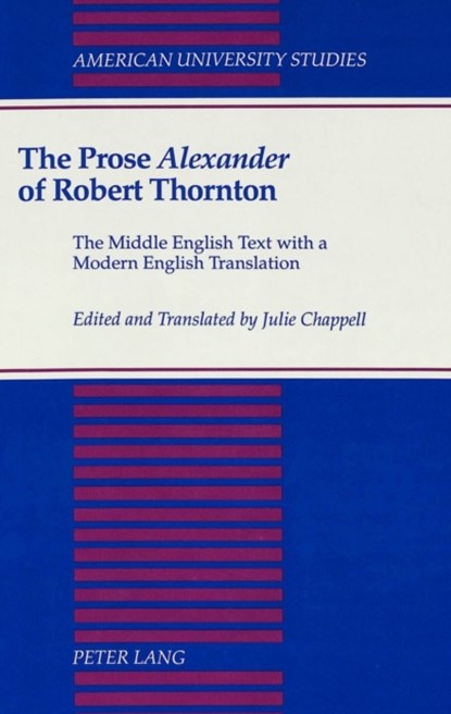 The Prose Alexander of Robert Thornton, Robert Thornton - Gebonden - 9780820415086