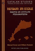 Reason in Exile | Manuel Duran ; William Kluback | 