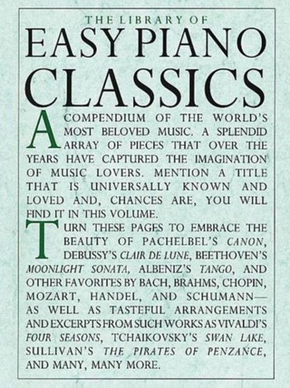 Library of Easy Piano Classics, Hal Leonard Publishing Corporation - Paperback - 9780825612848