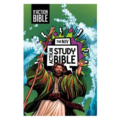 NIV Action Study Bible, Leathersoft, Forest, Full Color, Sergio Cariello - Gebonden - 9780830787418