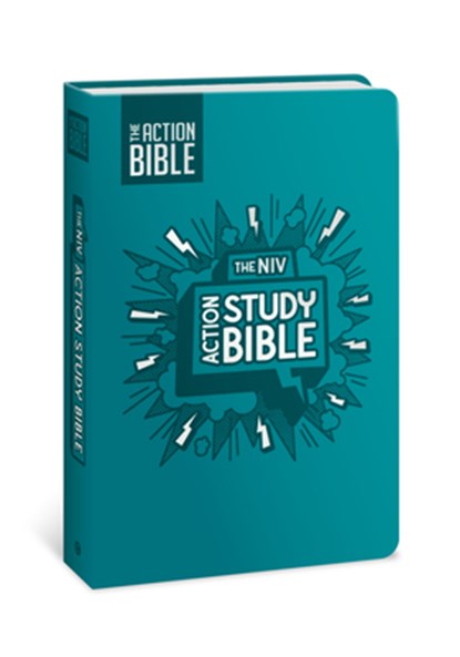 NIV Action Study Bible, Leathersoft, Aqua, Full Color, Sergio Cariello - Gebonden - 9780830787425