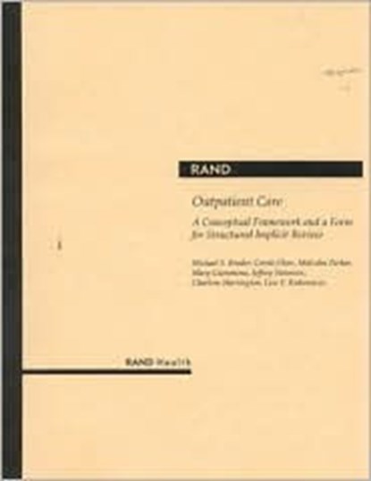 Outpatient Care, Michael Broder ; etc. - Paperback - 9780833030849