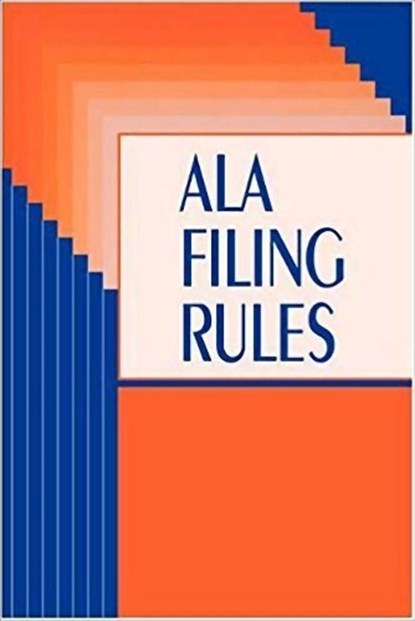 ALA Filing Rules, American Library Association ; Rtsd Filing Committee - Paperback - 9780838932551