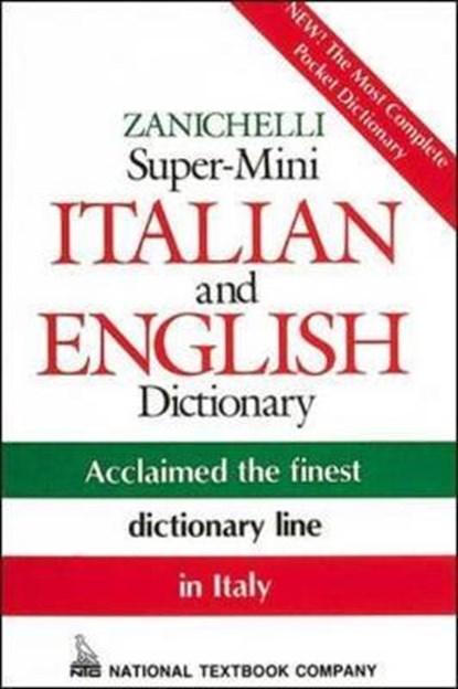 Zanichelli Super-Mini Italian and English Dictionary, National Textbook Company - Paperback - 9780844284477