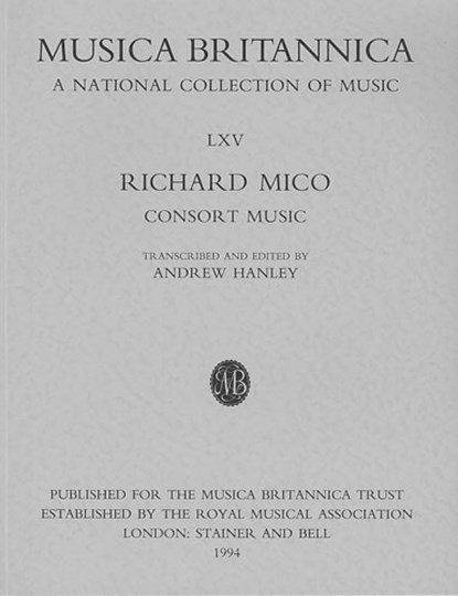 Consort Music, Richard Mico - Gebonden - 9780852498224