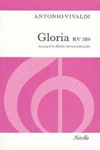 Gloria Rv 589, Antonio Vivaldi - Paperback - 9780853602019