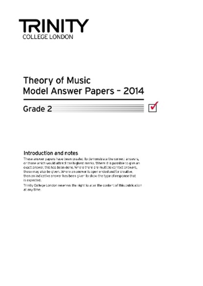 Trinity College London Music Theory Model Answer Papers (2014) Grade 2, Trinity College London - Paperback - 9780857364241