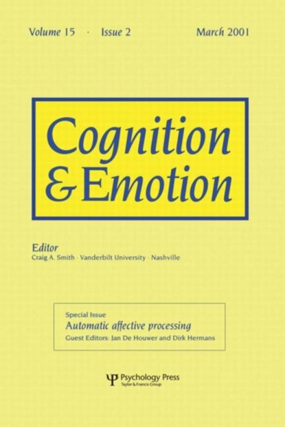 Automatic Affective Processing, Jan De Houwer ; Dirk Hermans - Paperback - 9780863776465