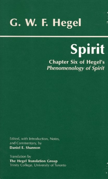 Spirit, G. W. F. Hegel - Paperback - 9780872205697