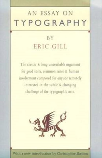 An Essay on Typography, Eric Gill - Paperback - 9780879239503