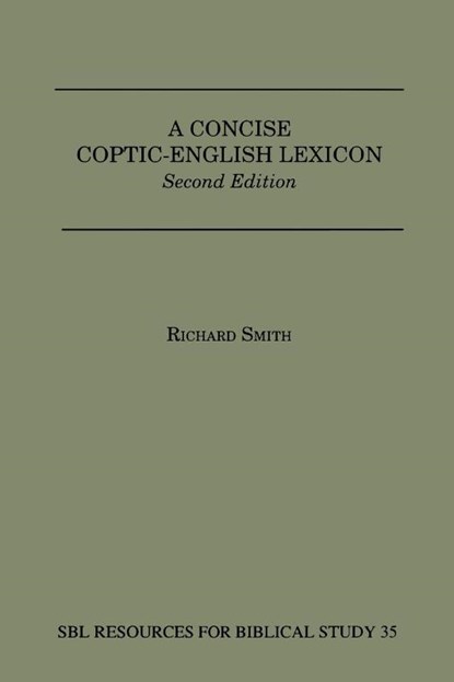 A Concise Coptic-English Lexicon, Richard Smith - Paperback - 9780884140399