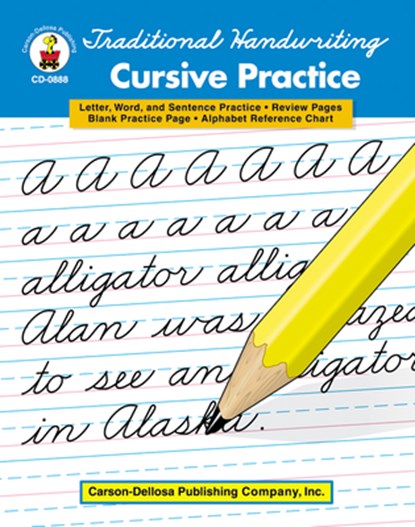 Traditional Handwriting: Cursive Practice, Grades 2 - 5, Carson Dellosa Education - Paperback - 9780887245268