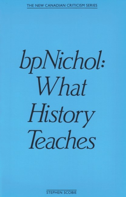 bpNichol, Stephen Scobie - Paperback - 9780889222205