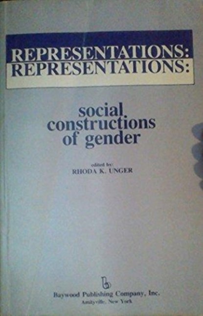 Representations, Rhoda Unger - Paperback - 9780895030528