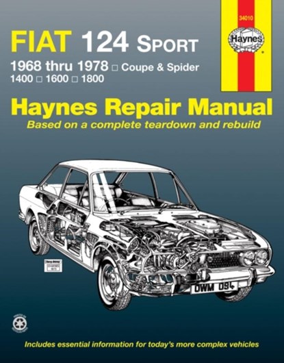 Fiat 124 Sport Coupe & Spider (1968-1978) Haynes Repair Manual (USA), Haynes Publishing - Gebonden - 9780900550942